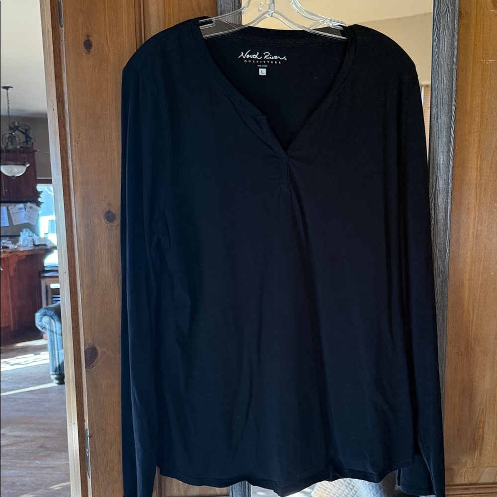 Noel Asmar Black Long Sleeve Women's Top